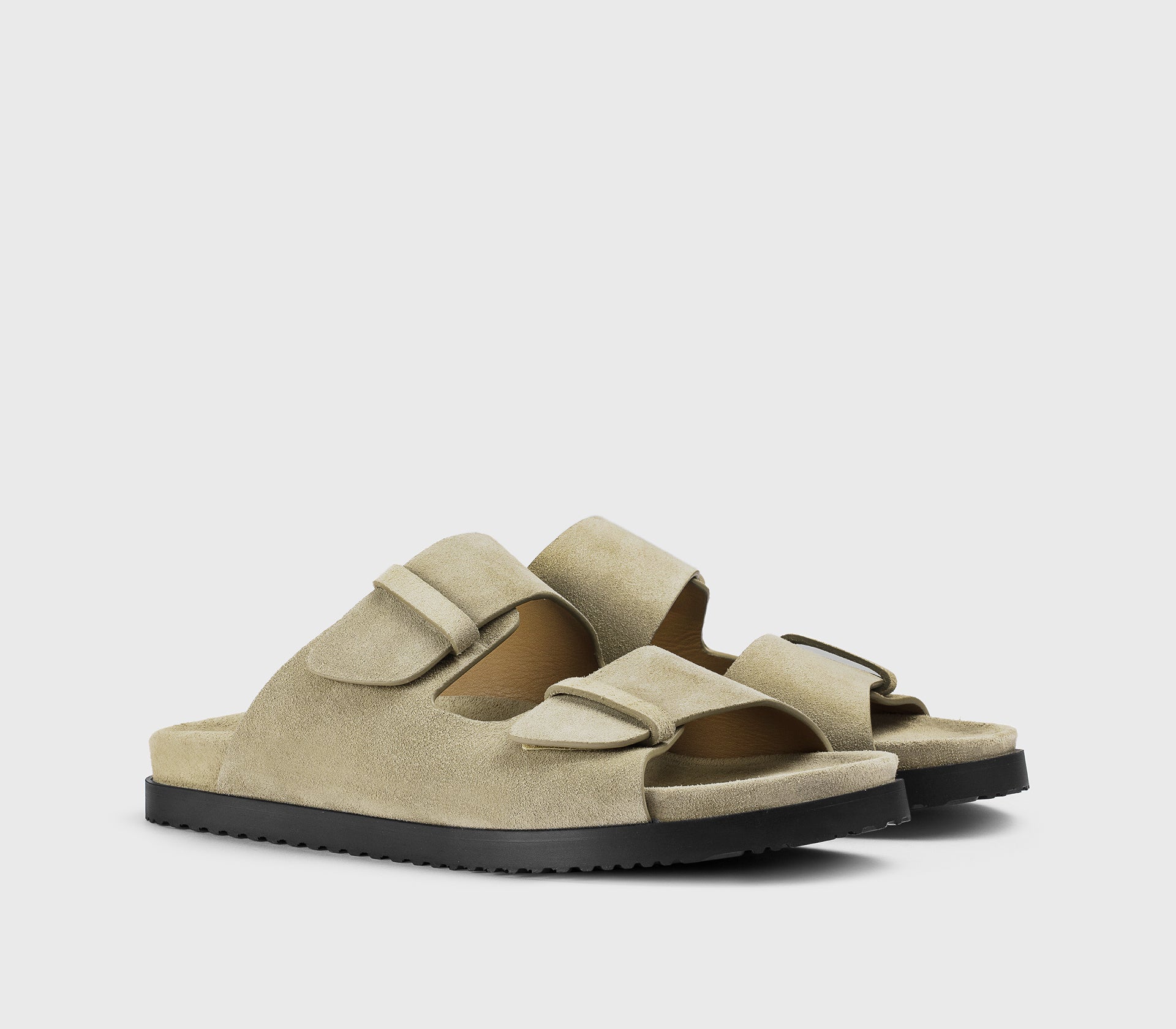 DU3297NECKPF772NC15 - Sandalo con doppia fascia in suede sabbia - Image 3