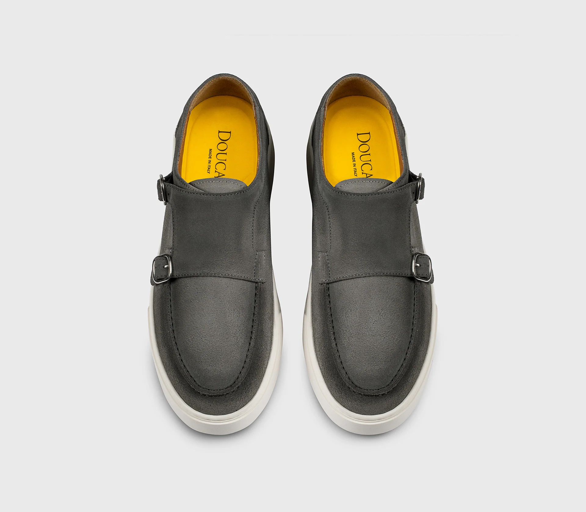DU3548STEVUY260EN22 - Doppia fibbia in suede grigio "iron" - Image 2