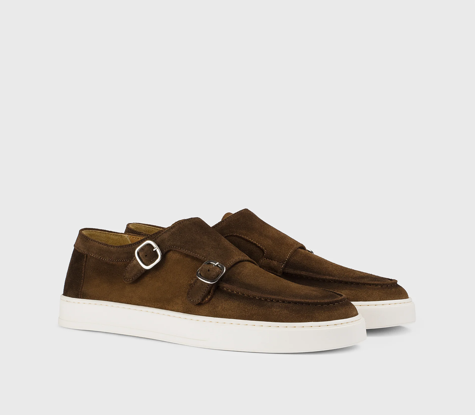 DU3548STEVUY260EM01 - Doppia fibbia in suede marrone "snuff" - Image 3