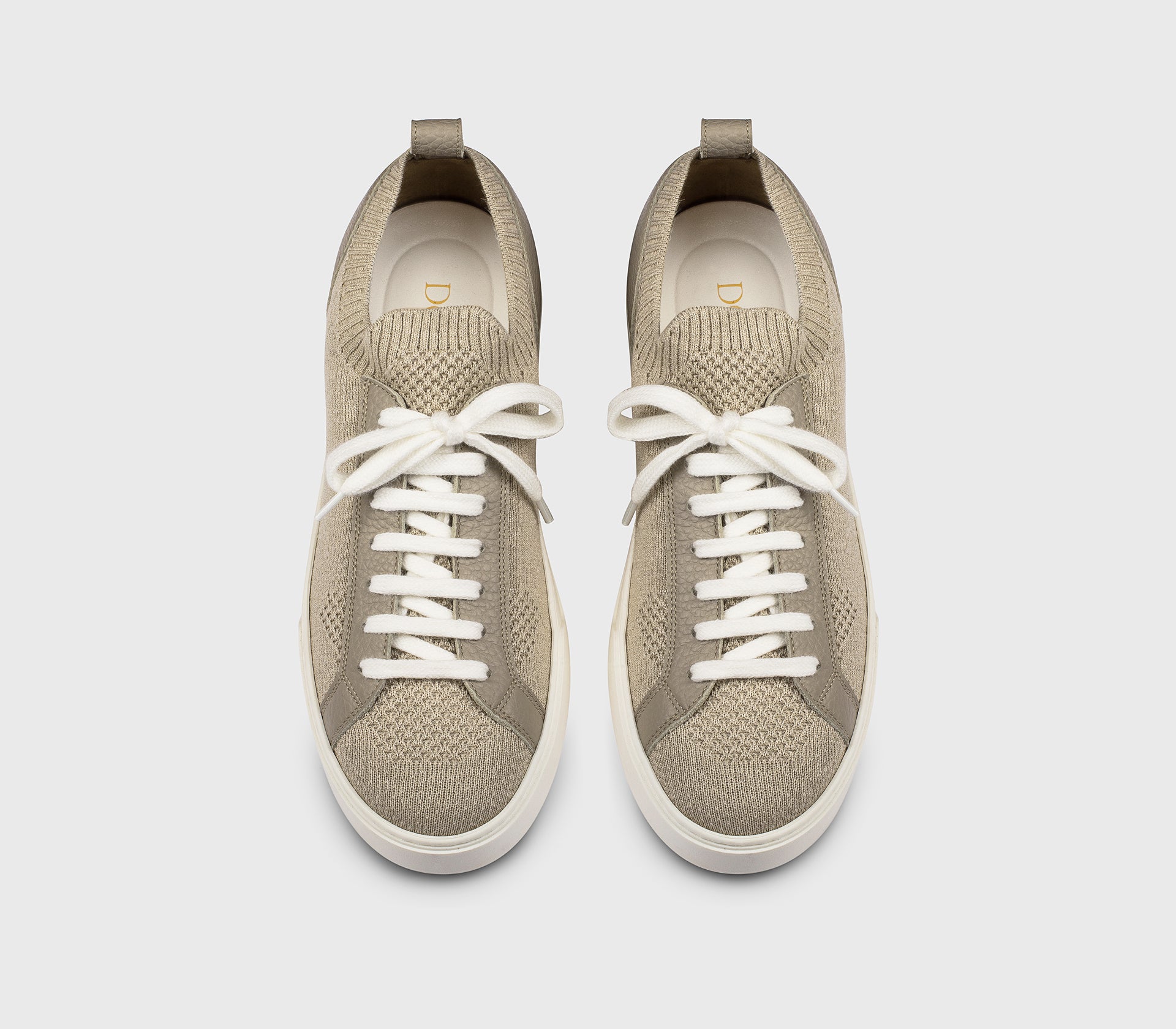 DU3381SPENPZ830EM05 - Sneaker in tessuto tecnico e pelle taupe - Image 2