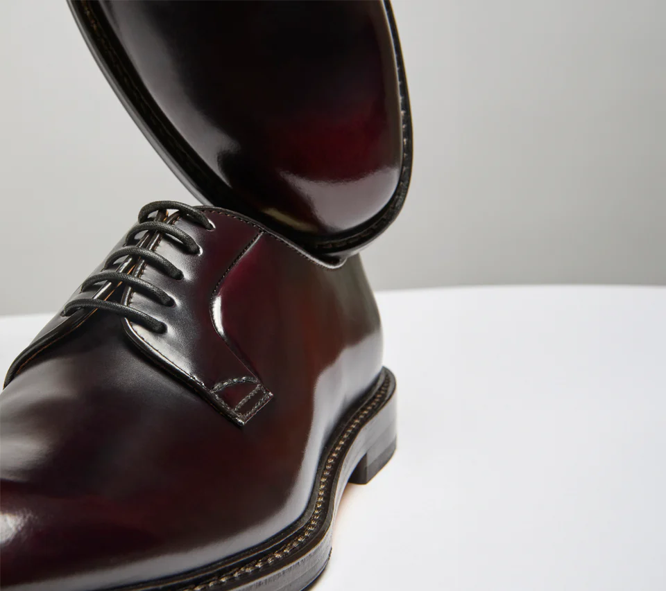 DU1385SIEWUF007TL01 - Stringata in pelle burgundy - Image 5